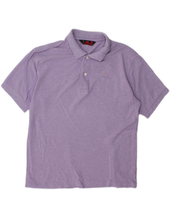 KAPPA Mens Polo Shirt Large Purple Flecked