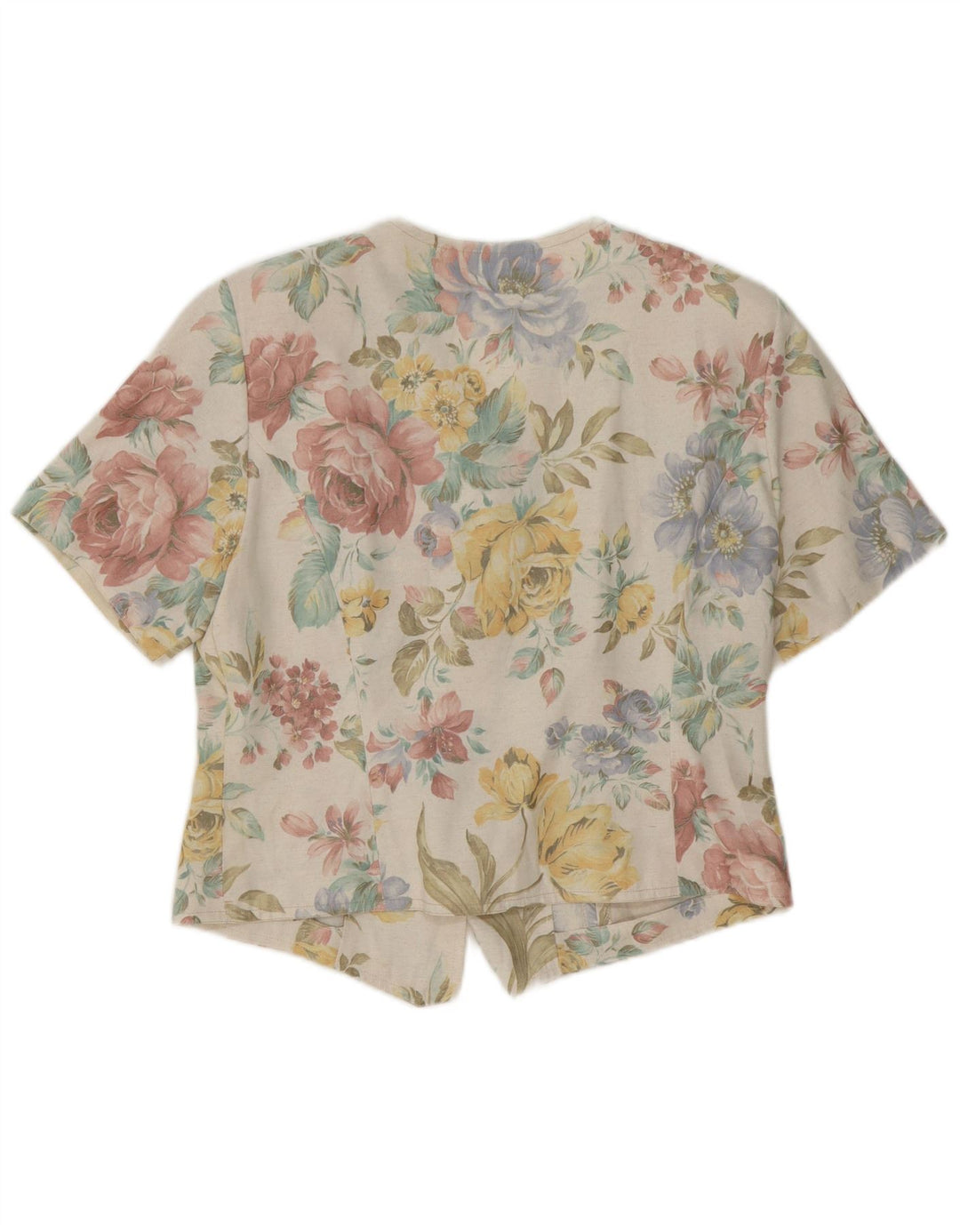 Vintage Womens Shirt Blouse UK 12 Medium Multicoloured Floral