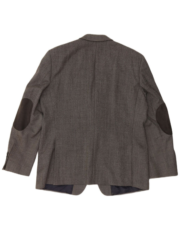 PIERRE CARDIN Mens 2 Button Blazer Jacket UK 40 Large Grey Virgin Wool