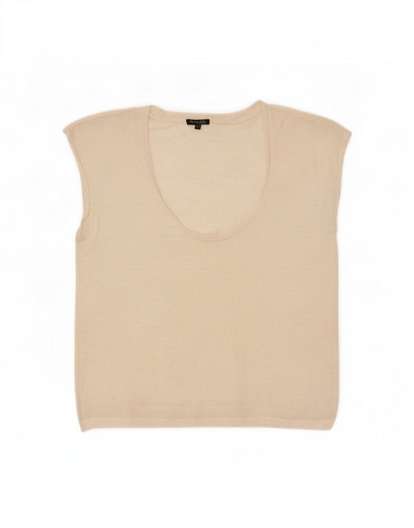 Massimo Dutti Womens Vest Top UK 14 Medium Off White