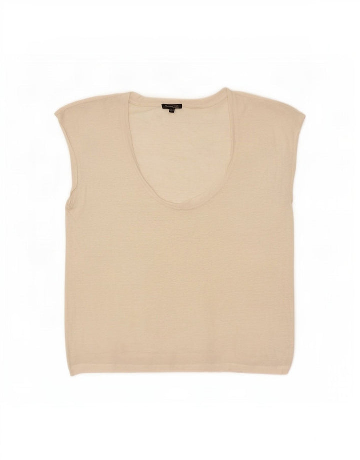 Massimo Dutti Womens Vest Top UK 14 Medium Off White