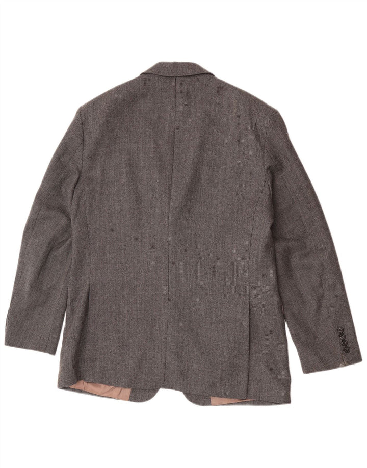 Marks & Spencer Mens 2 Button Blazer Jacket UK 40 Medium Grey New Wool