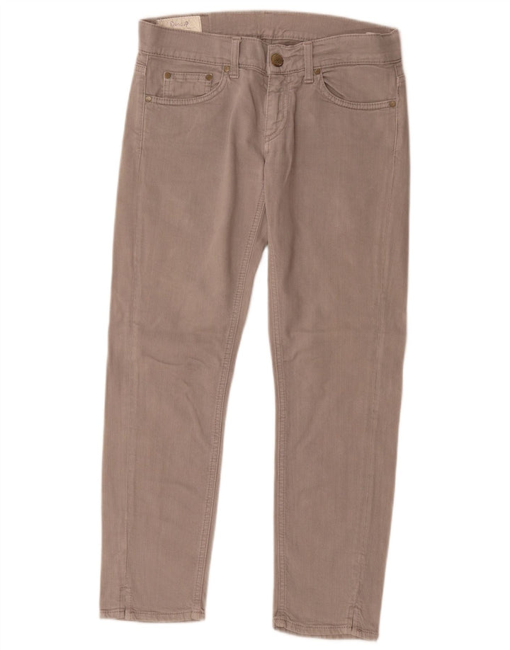 Dondup Womens Crop Slim Jeans W27 L26 Grey Cotton