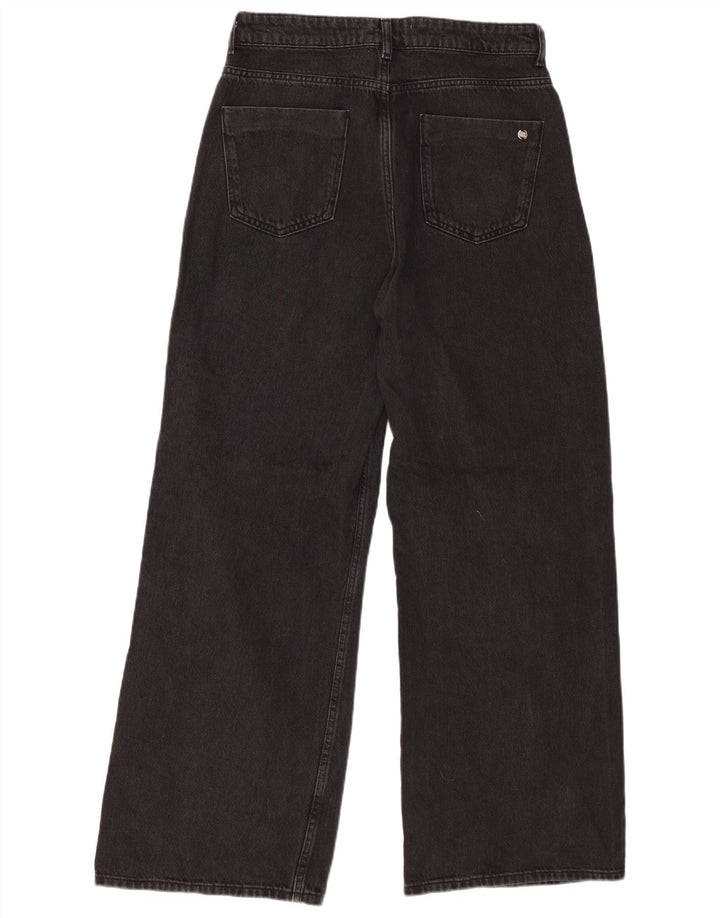 Zara Womens Wide Leg Jeans EU 40 Medium W30 L31 Black