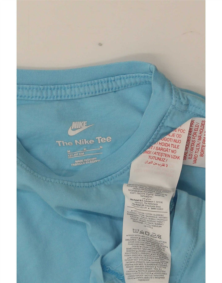Nike Boys T-Shirt Top 10-11 Years Medium Blue Cotton