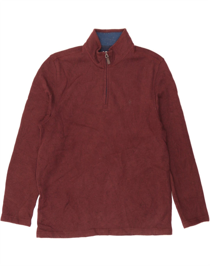 IZOD Mens Zip Neck Sweatshirt Jumper Large Burgundy Polyester Vintage Izod and Second-Hand Izod from Messina Hembry 