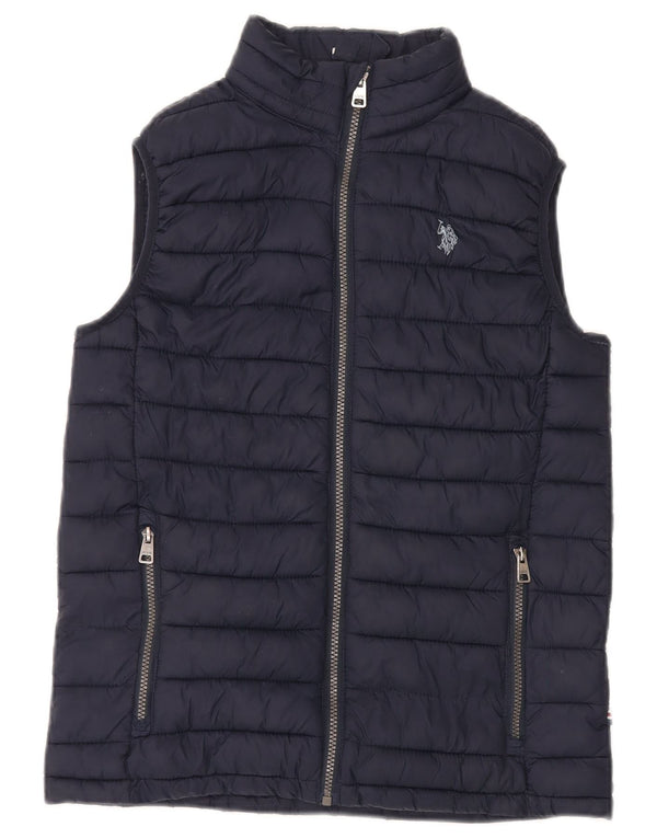 U.S. Polo Assn. Boys Padded Gilet 14-15 Years Navy Blue Nylon