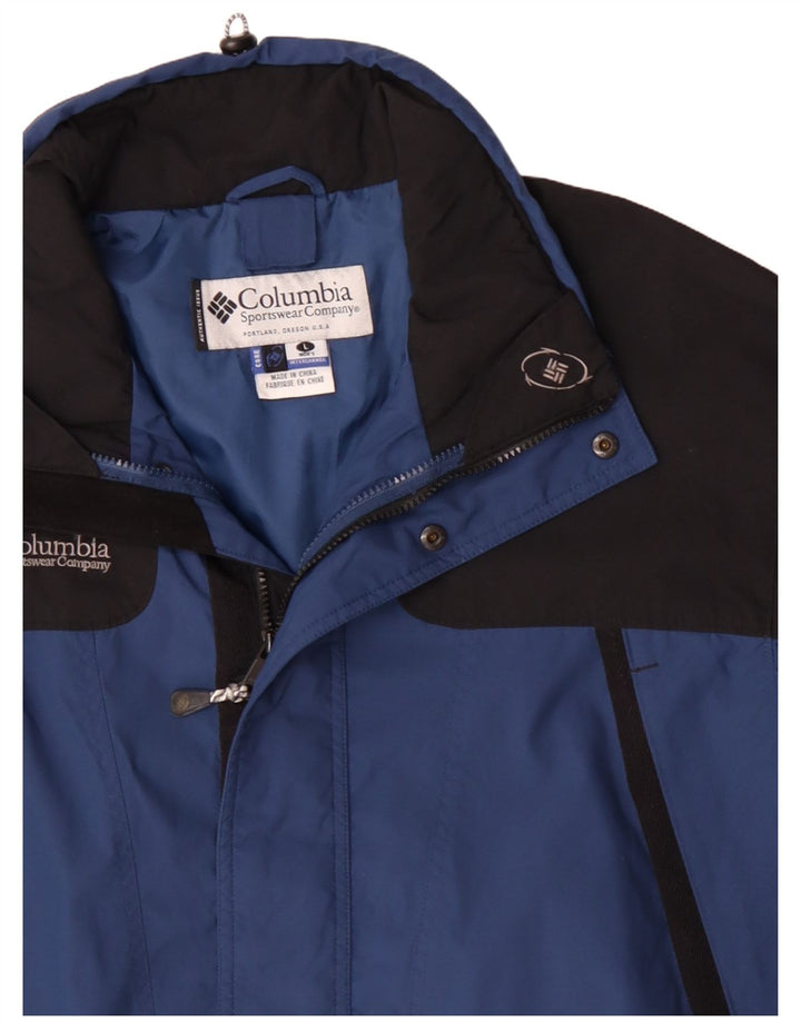 Columbia Mens Windbreaker Jacket UK 40 Large Blue Colourblock Polyester