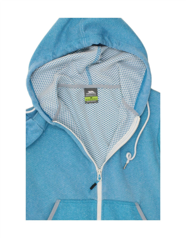 TRESPASS Womens Zip Hoodie Sweater UK 12 Medium Blue Polyester Vintage Trespass and Second-Hand Trespass from Messina Hembry 