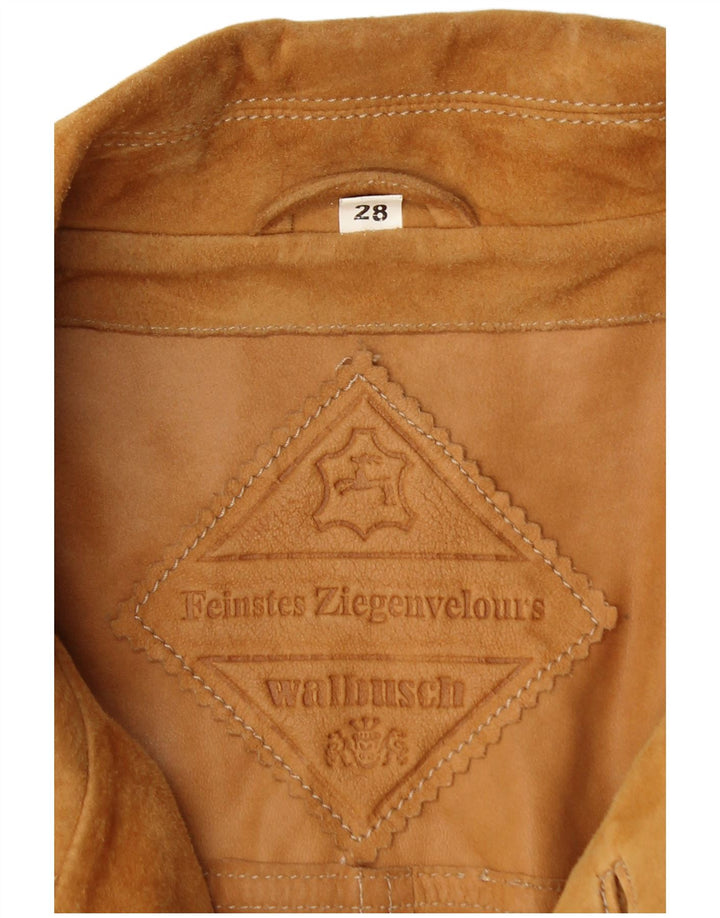 WALBUSCH Mens Suede Jacket UK 42 XL Brown Leather