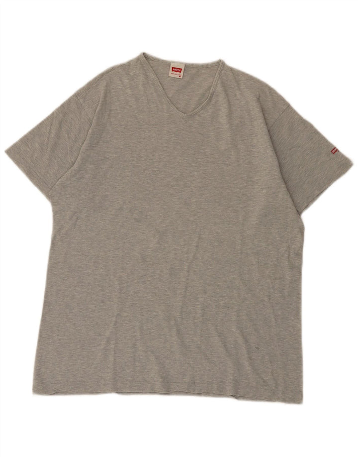 Levi's Mens T-Shirt Top Medium Grey Flecked Cotton