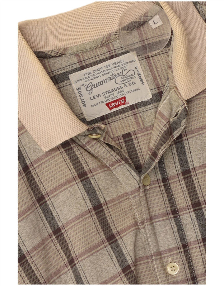 Levi's Mens Short Sleeve Pullover Shirt Large Multicoloured Check