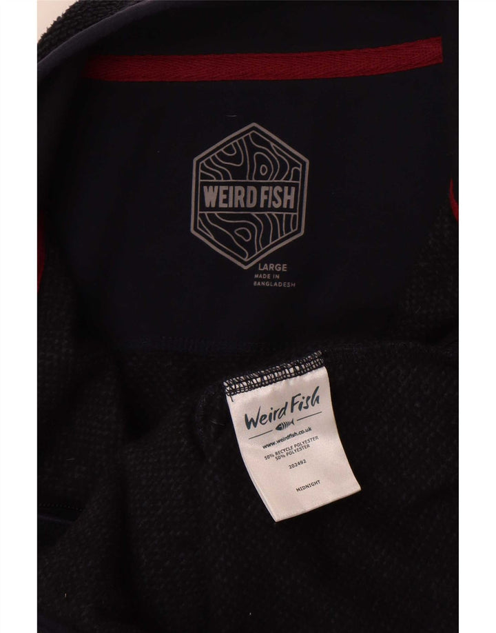 Weird Fish Mens Tracksuit Top Jacket Large Navy Blue Polyester