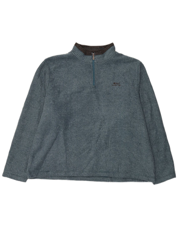 Weird Fish Mens Zip Neck Sweatshirt Jumper 5XL Blue