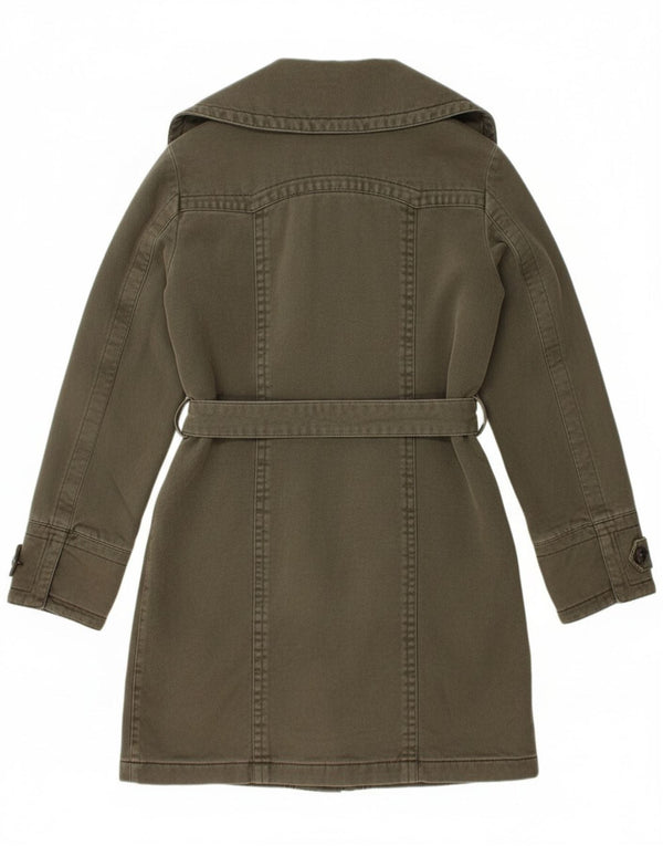 Marlboro Classics Womens Windbreaker Coat UK 12 Medium Green Cotton