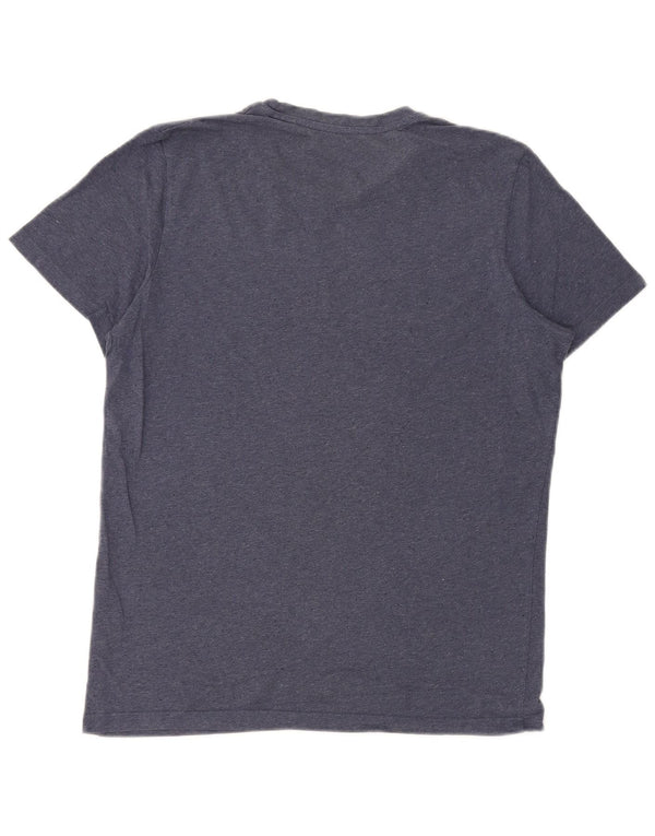 Jack & Jones Mens Graphic T-Shirt Top Medium Navy Blue Cotton