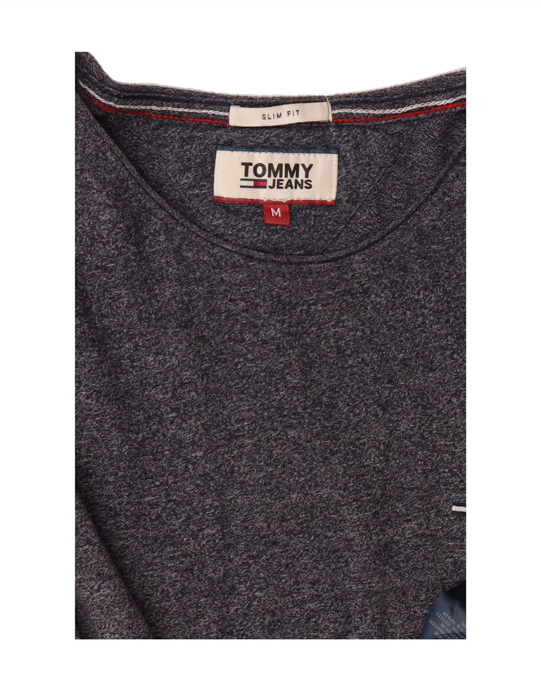 TOMMY HILFIGER Mens Slim Fit T-Shirt Top Medium Grey Vintage Tommy Hilfiger and Second-Hand Tommy Hilfiger from Messina Hembry 