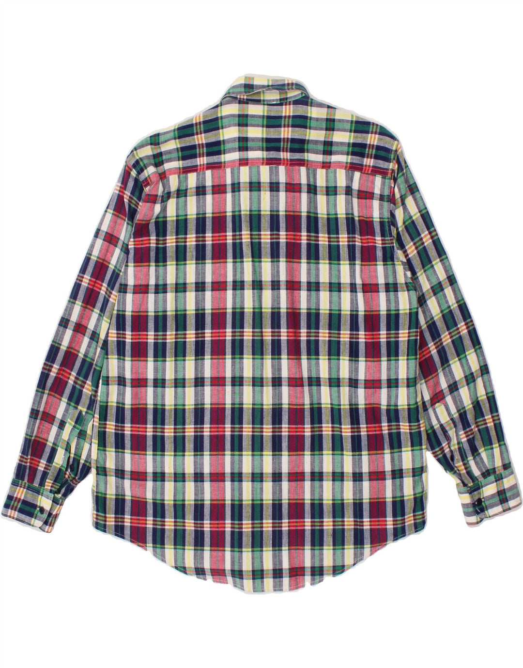 VINTAGE Mens Shirt Large Multicoloured Check Cotton Vintage Vintage and Second-Hand Vintage from Messina Hembry 
