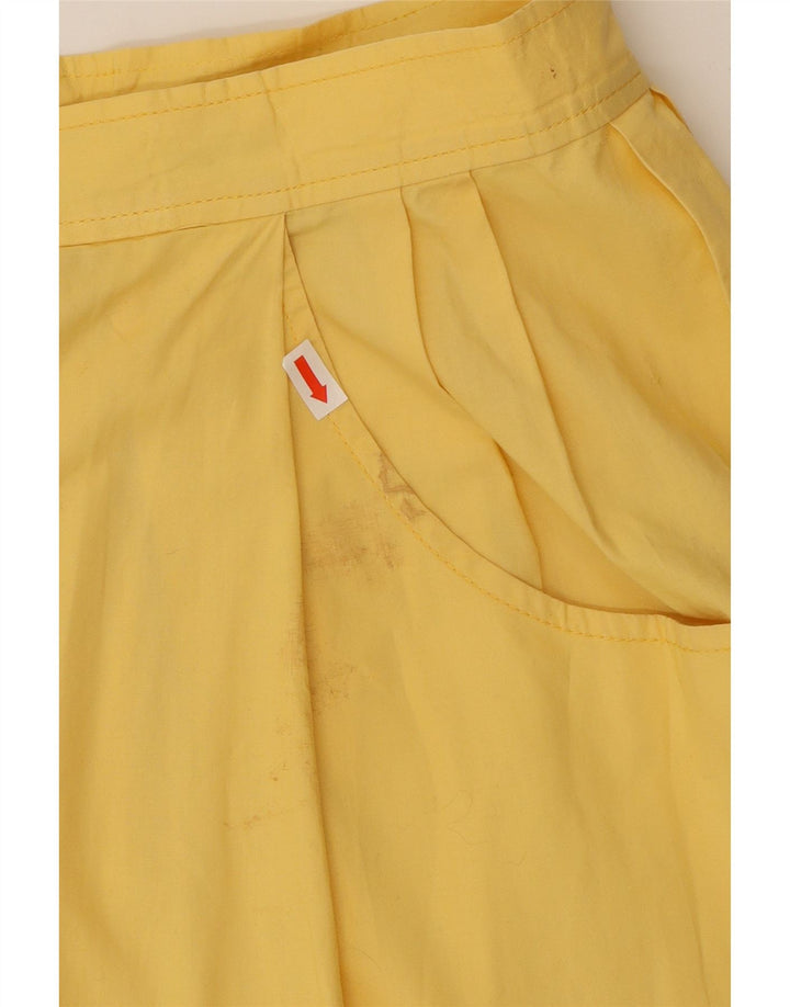 VINTAGE Womens A-Line Skirt W30 Medium Yellow Cotton Vintage Vintage and Second-Hand Vintage from Messina Hembry 