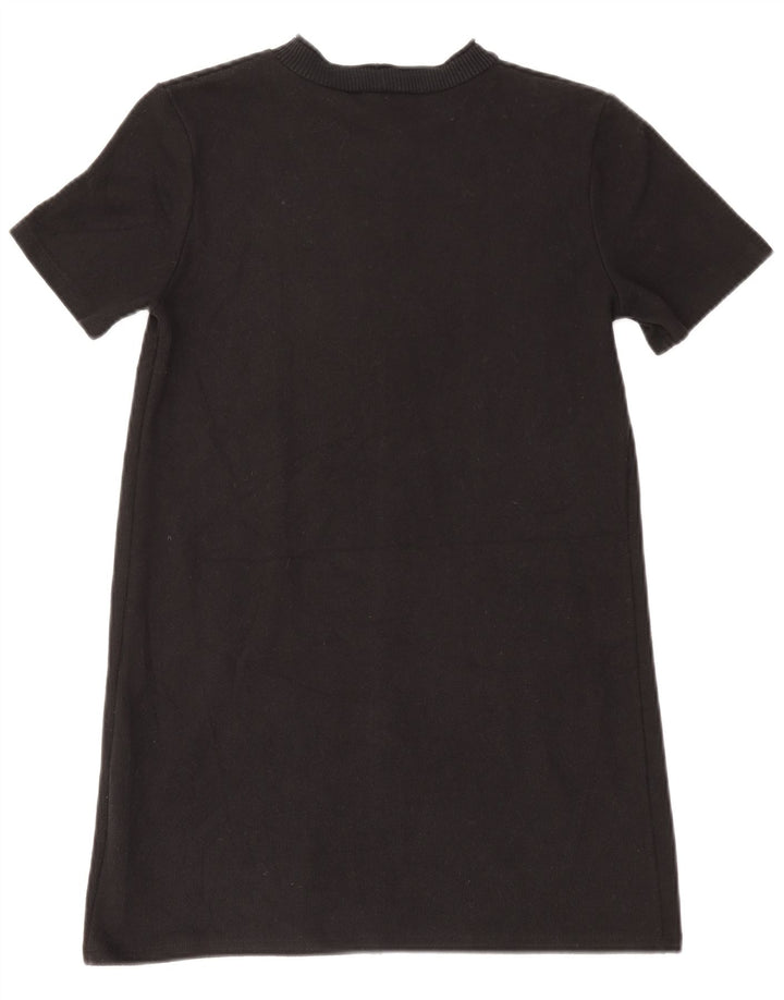 Zara Womens Jumper Dress UK 14 Medium Black Polyester