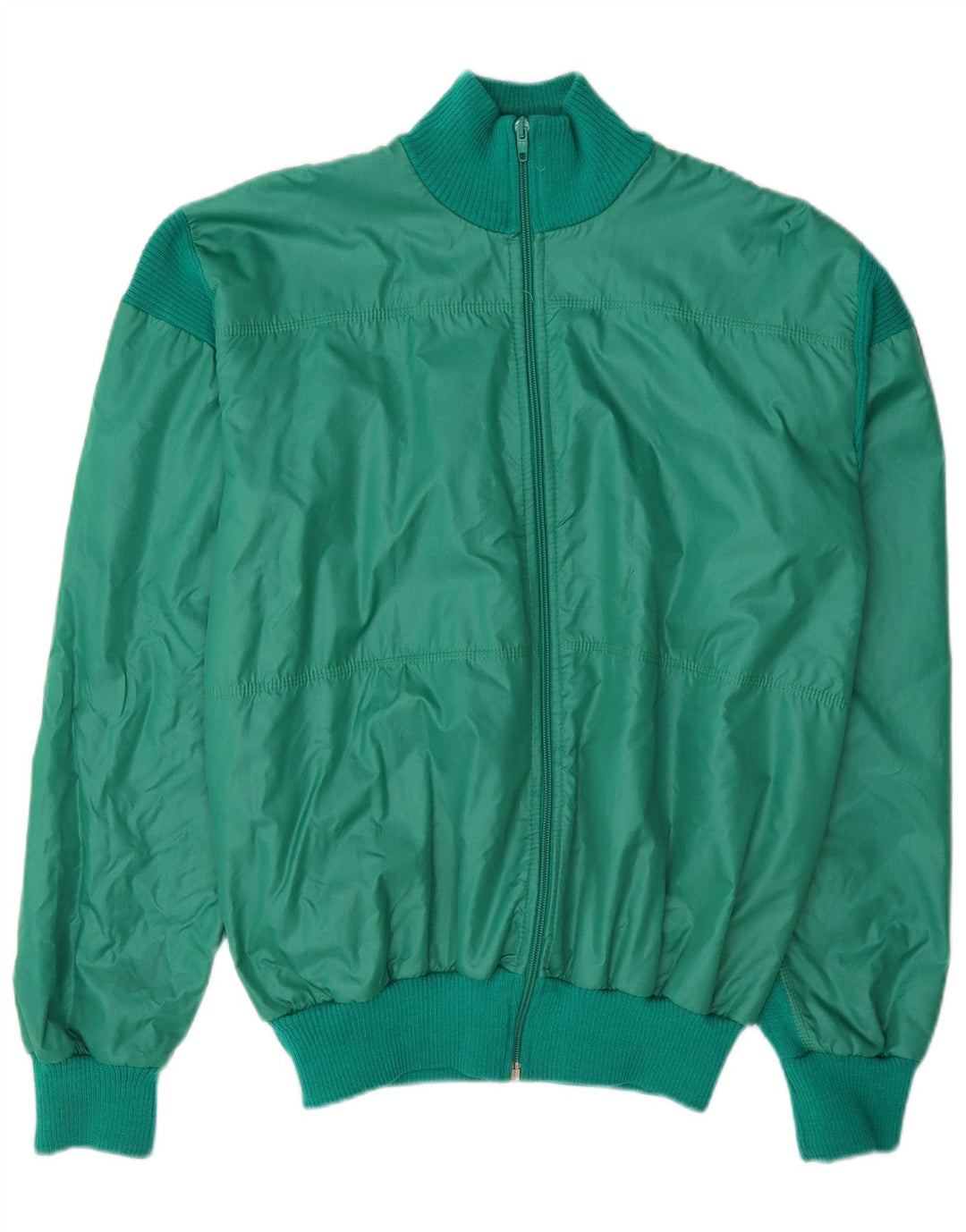 Vintage Mens Tracksuit Top Jacket Medium Green
