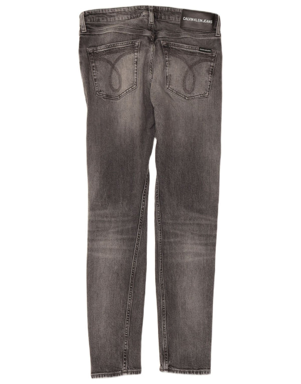 CALVIN KLEIN Womens Skinny Jeans W31 L32 Grey Cotton
