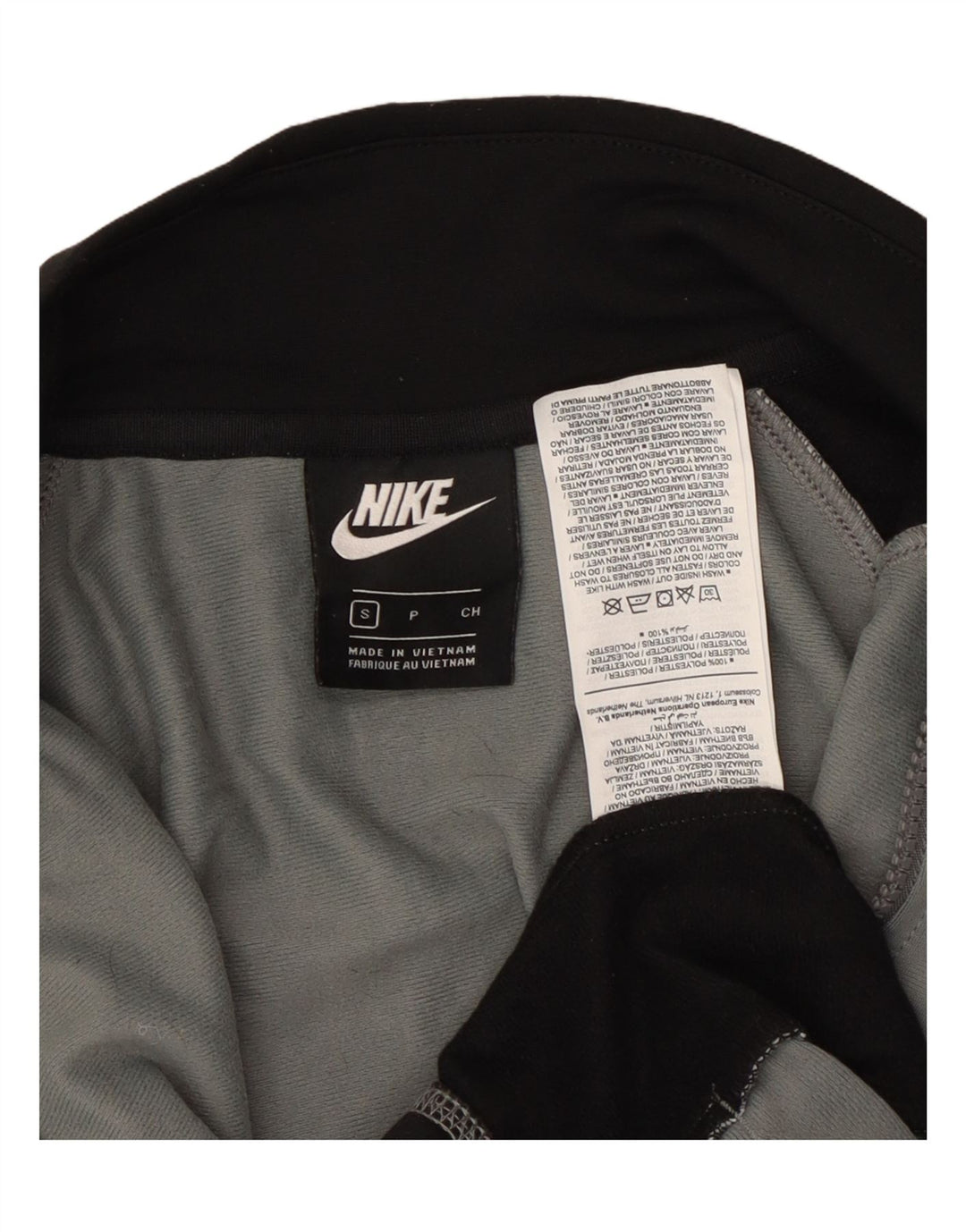 NIKE Mens Tracksuit Top Jacket Small Grey Colourblock Polyester
