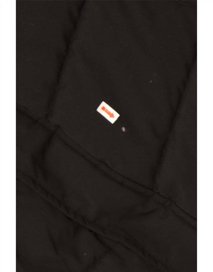 Superdry Womens Hooded Graphic Parka Jacket UK 14 Medium Black Winter