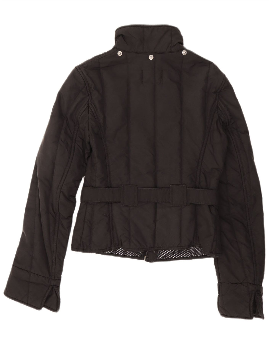 REFRIGIWEAR Womens Crop Padded Jacket UK 10 Small Black Polyamide