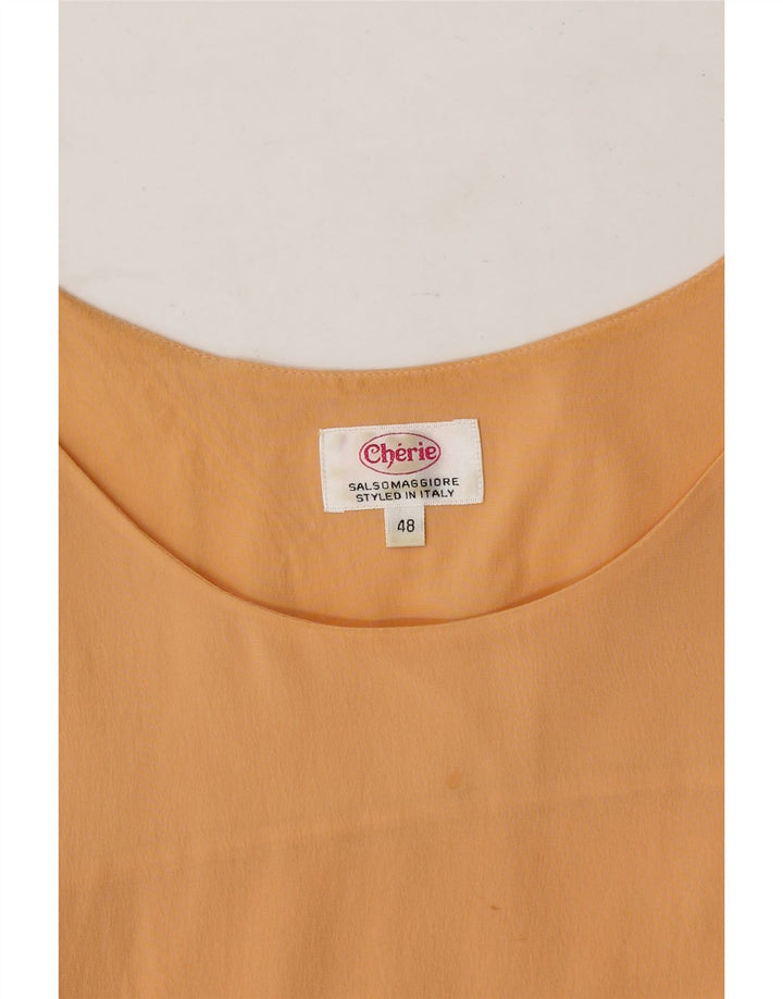 CHERIE Womens Sleeveless Blouse Top IT 48 XL Orange Vintage cherie and Second-Hand cherie from Messina Hembry 
