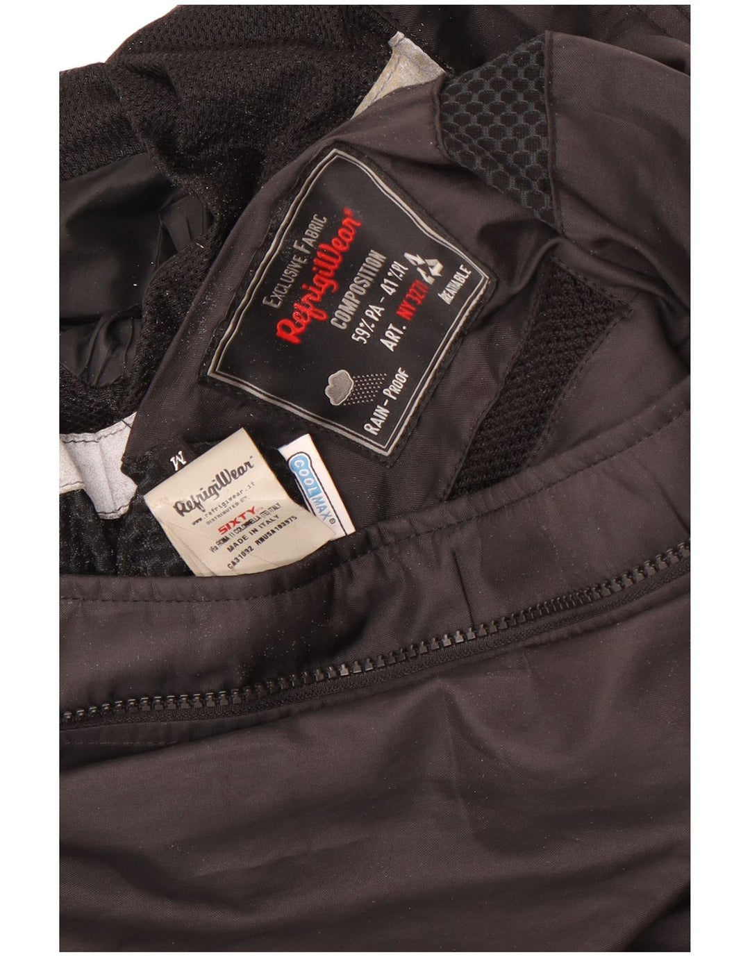 Refrigiwear Mens Rain Jacket UK 38 Medium Black Polyamide