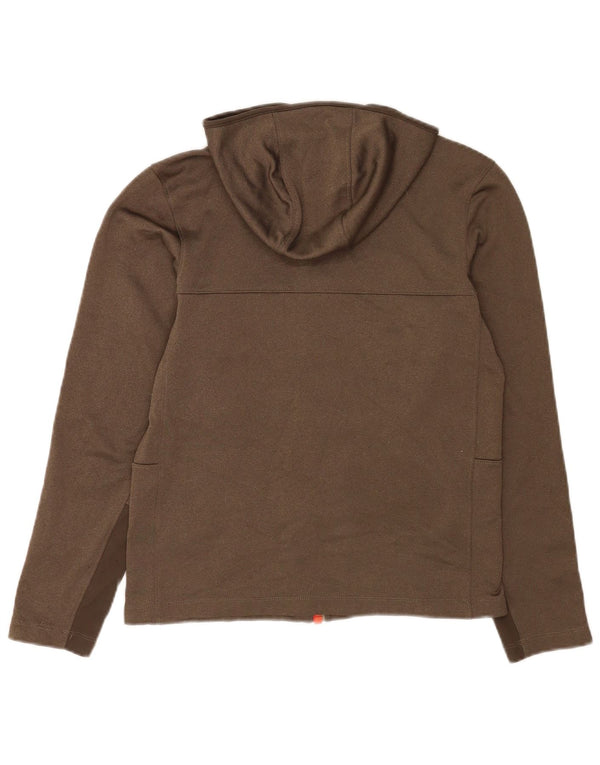 The North Face Womens Zip Hoodie Sweater UK 10 Small Khaki Polyester
