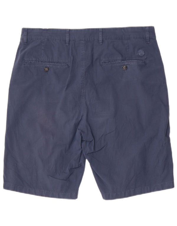 North Sails Mens Regular Fit Chino Shorts W33 Medium Navy Blue Cotton