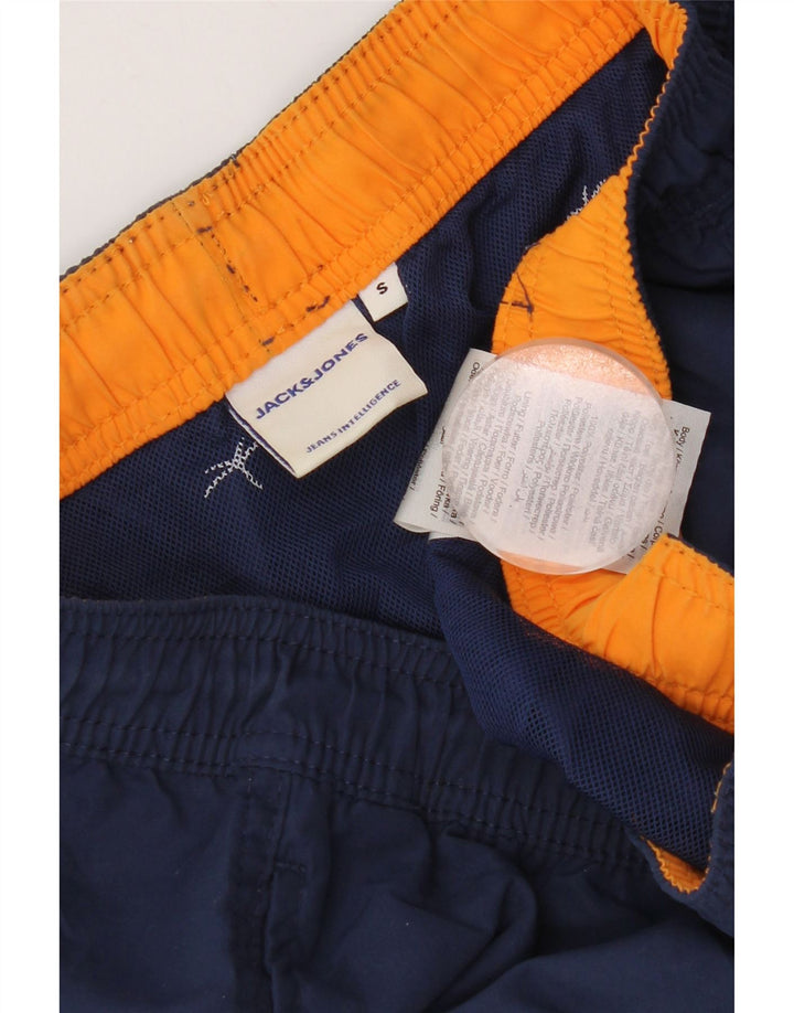 Jack & Jones Mens Swimming Shorts Small  Navy Blue Polyester