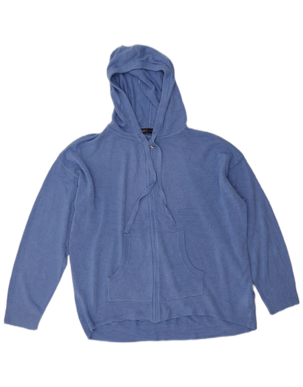 Marks & Spencer Mens Hooded Cardigan Sweater Large Blue Acrylic