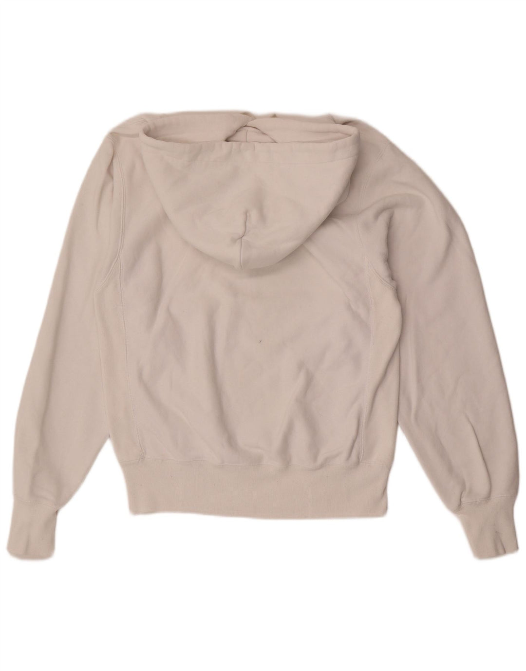 Champion Mens Hoodie Jumper Small White Cotton