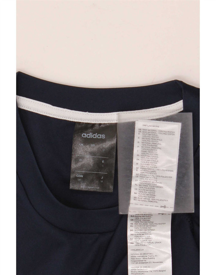 Adidas Mens Climalite T-Shirt Top Small Navy Blue Polyester