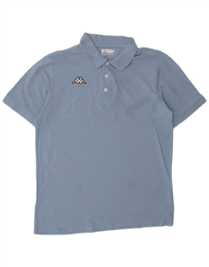 KAPPA Mens Polo Shirt Large Blue Cotton