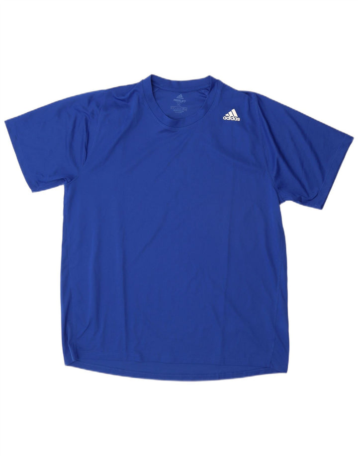Adidas Mens Aeroready T-Shirt Top XL Blue Polyester