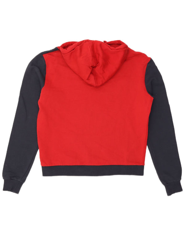 Karl Kani Mens Graphic Loose Fit Hoodie Jumper Small Red Colourblock Cotton