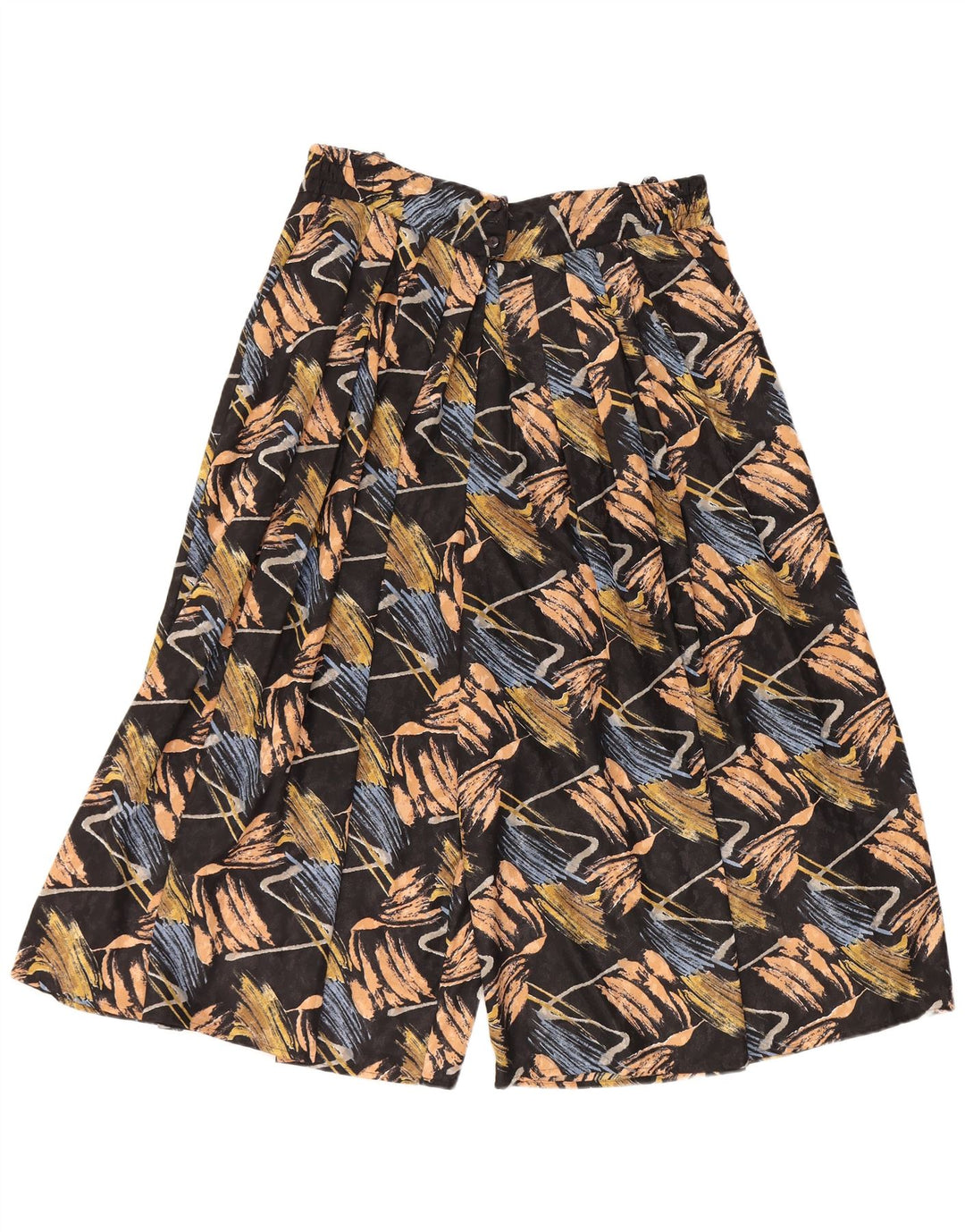 GOLDEN GATE Womens High Waist Cropped Trousers EU 46 XL W34 L20 Black