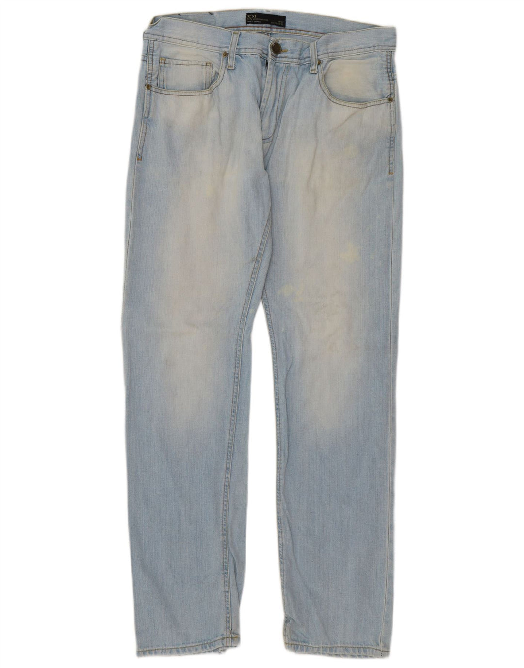 Zara Mens Straight Jeans EU 42 Large W32 L32 Blue