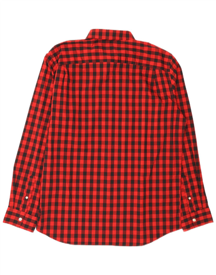 Gap Mens Shirt Large Red Gingham Cotton