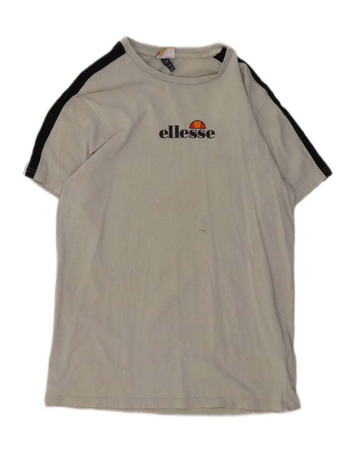 ELLESSE Mens Graphic T-Shirt Top Medium Grey Cotton Vintage Ellesse and Second-Hand Ellesse from Messina Hembry 