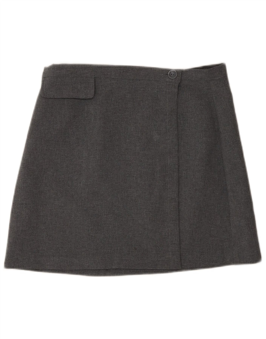 Sisley Womens High Waist Mini Wrap Skirt IT 44 Medium W26 Grey Polyester