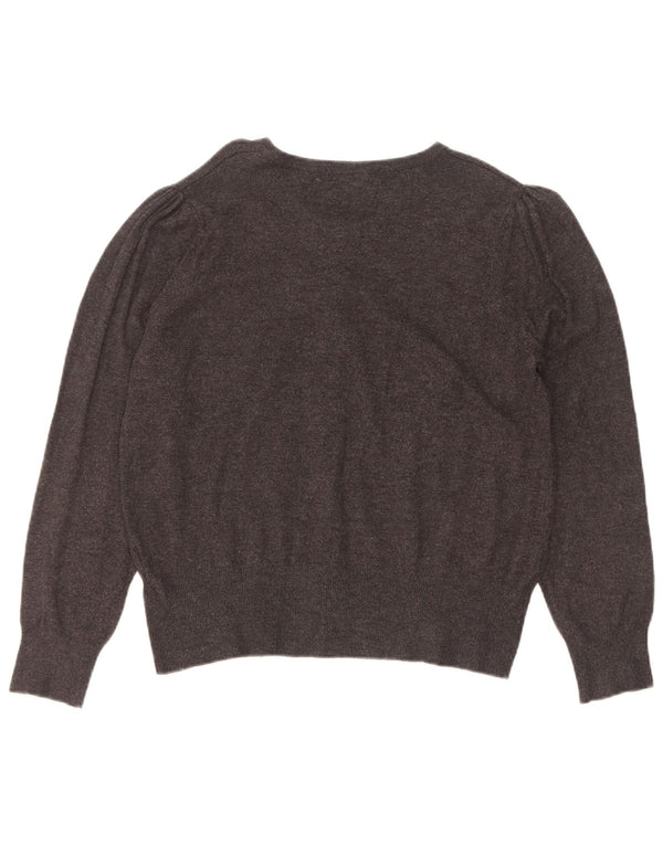 Marks & Spencer Womens Cardigan Sweater UK 14 Medium  Grey Viscose