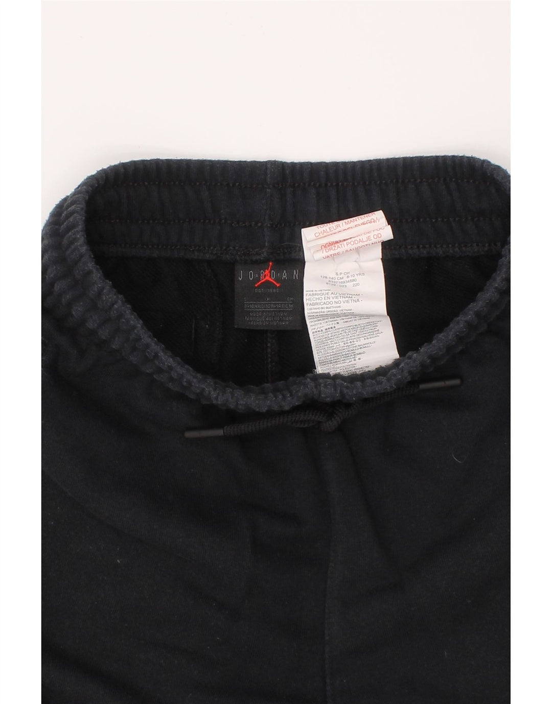 JORDAN Boys Graphic Sport Shorts 8-9 Years Small Black Cotton