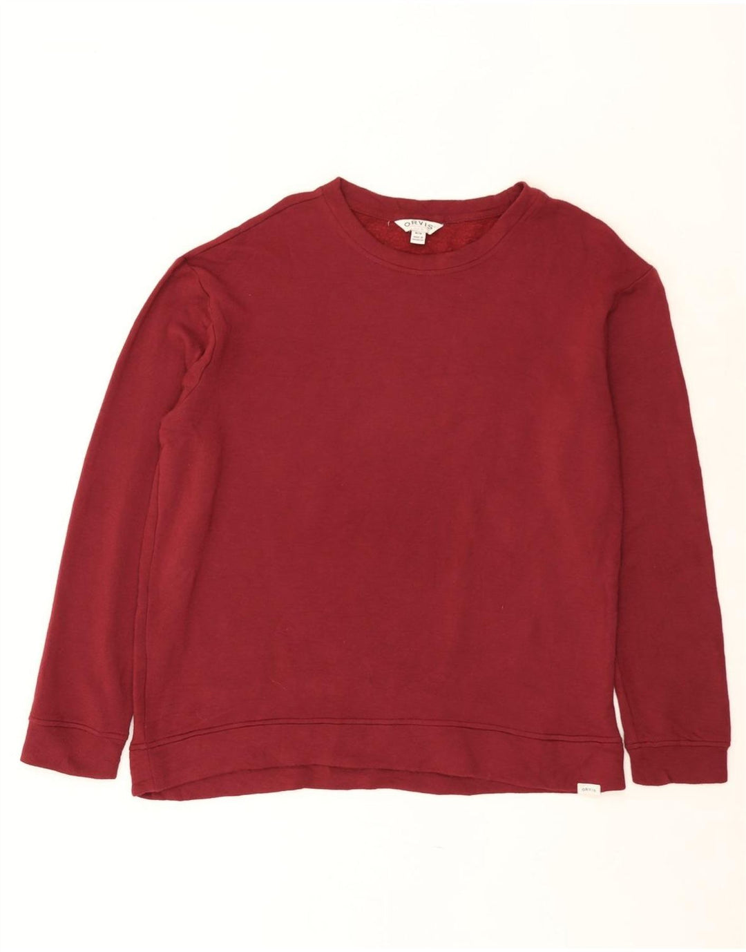 Orvis Mens Sweatshirt Jumper Medium Burgundy Modal