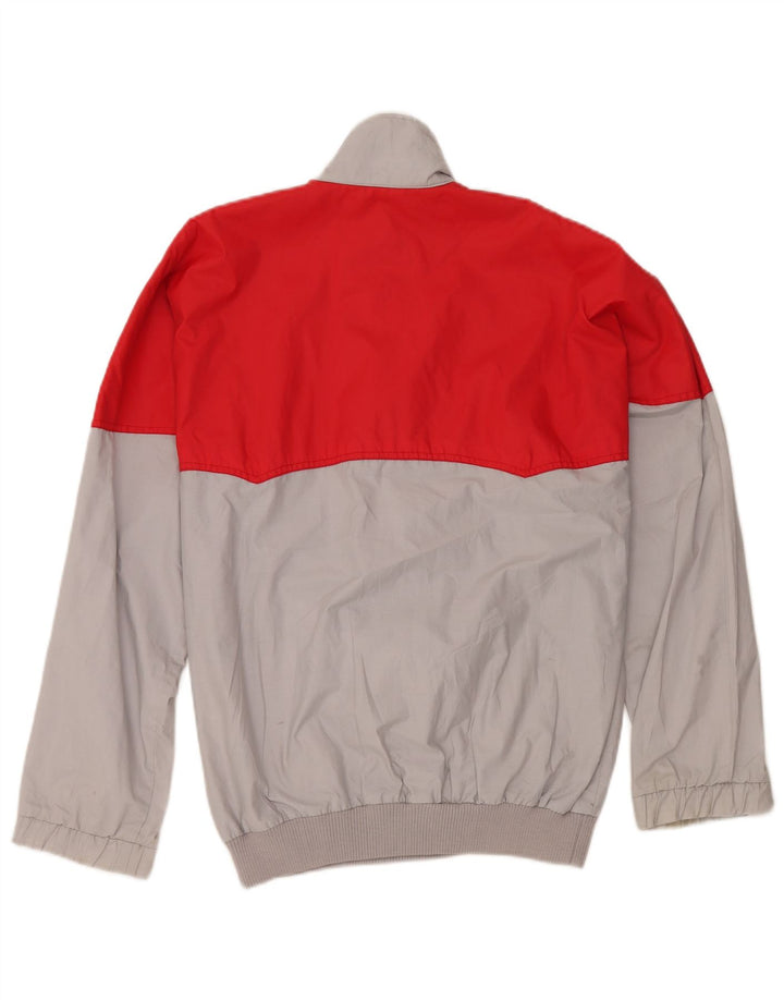 K-Way Mens Pullover Tracksuit Top Jacket Medium Red Colourblock Polyester