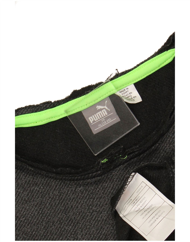 PUMA Boys Sweatshirt Jumper 15-16 Years XL Grey Polyester